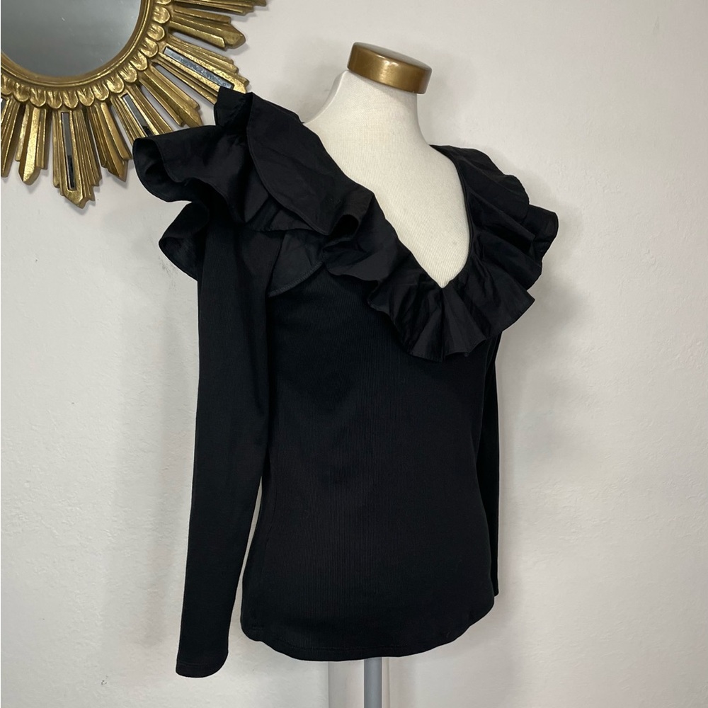 Veronica Beard Strata Ruffled Top - Picture 5 of 14